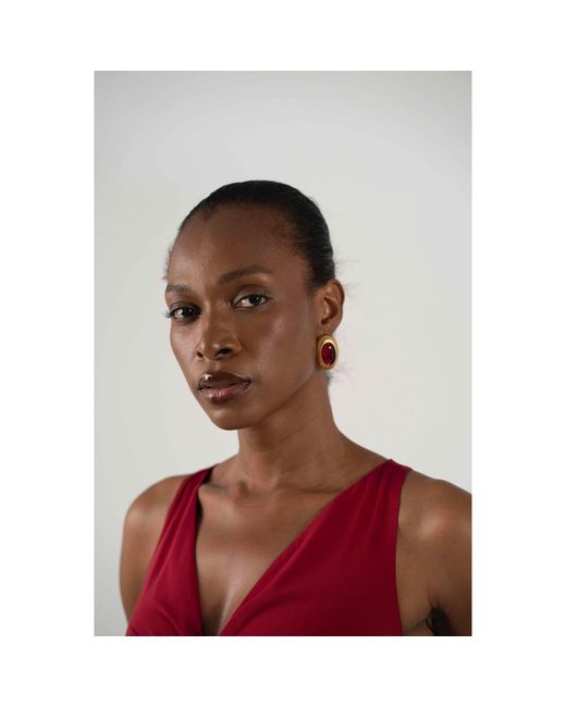 Lamide Sadipe Brown Solene Tourmaline Stud Earrings