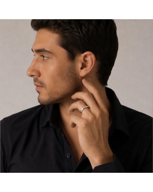 Unaloe White Classic Smooth Sterling Band: An Expression Of Courage And Genuine Bond for men