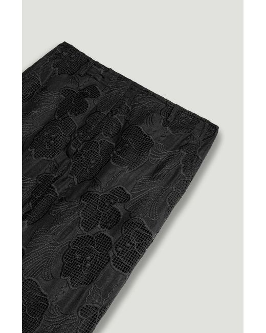 Nocturne Black Printed Relaxed Straight-Leg Pants