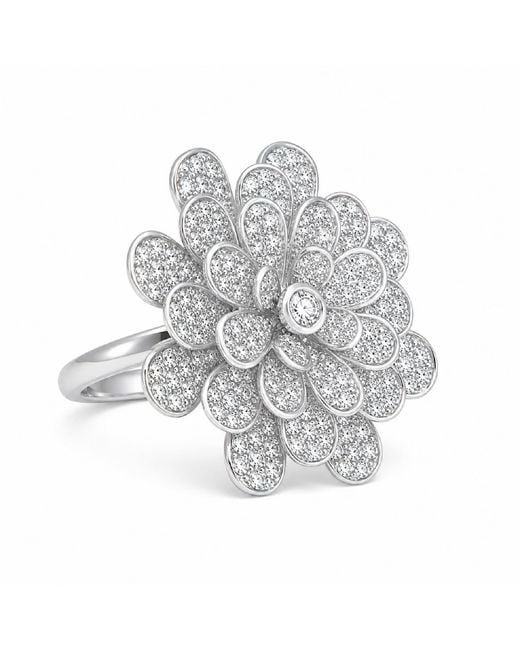 Artisan Gray 14K Diamond Floral Statement Ring