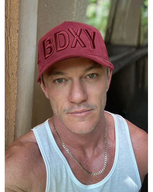 Bdxy Studio Red The Gaffer Trucker Cap for men