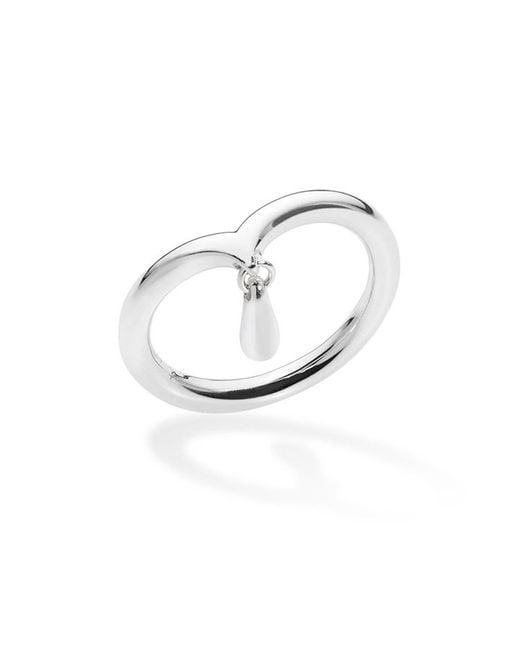 Lucy Quartermaine White Midi Ring With Drip