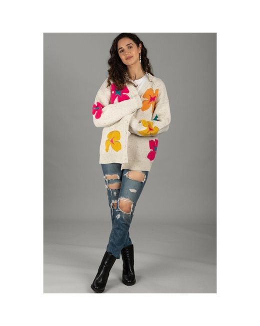 Saachi Pink Floral Cardigan Button Up