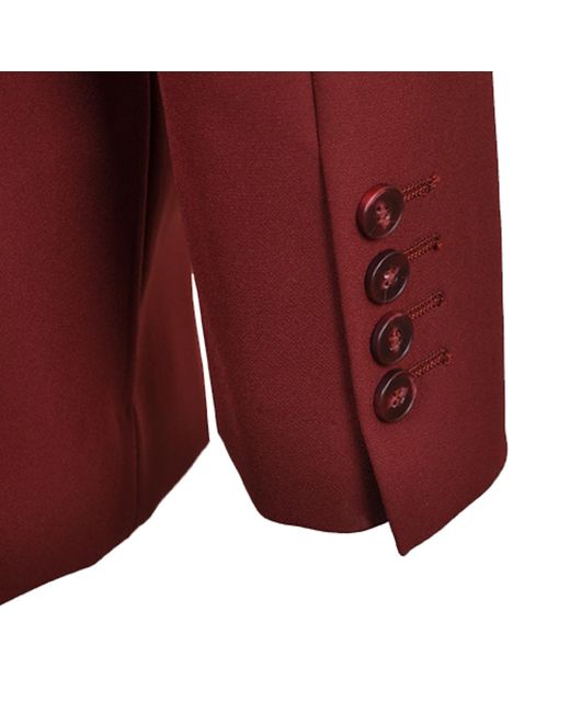 DAVID WEJ Red Ashford Relaxed Double-Breasted Blazer – Burgundy for men
