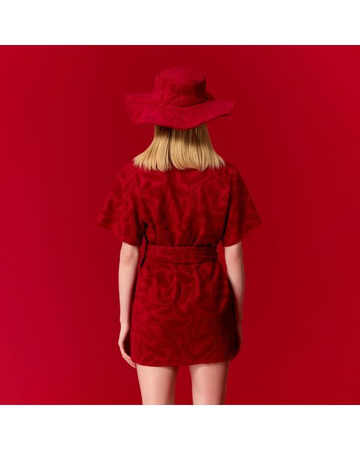 Nur Karaata Red Victoria Beach Dress