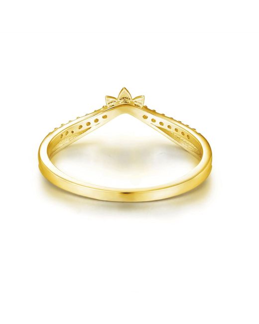Azura Jewelry New York Metallic Abloom B Stacking Ring Vermeil