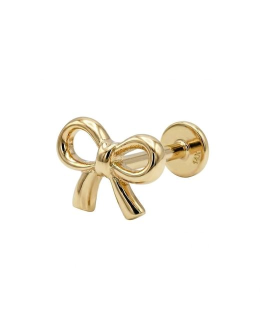 Melt'm Jewelry Metallic Ribbon Bow Stud Earrings
