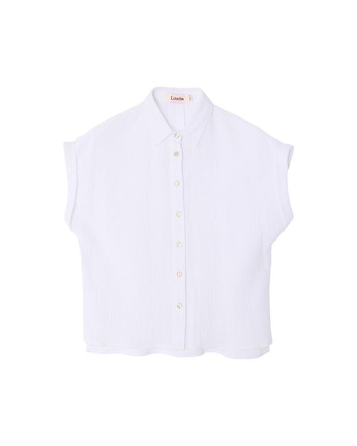 Louche White Abinaya Double Gauze Short Sleeved Shirt