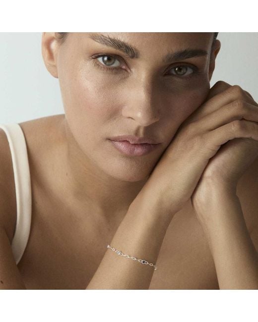 Dinny Hall Metallic Coloured Gemstone Paperclip Chain Bracelet