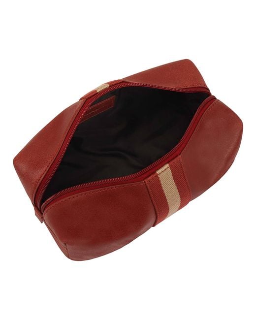Lloyd Baker Red Leo Leather Washbag for men