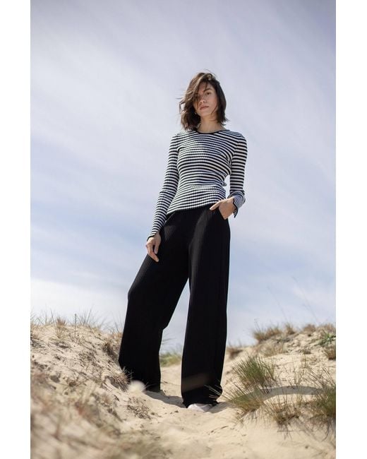 SALANIDA Blue Vera Ribbed Pants