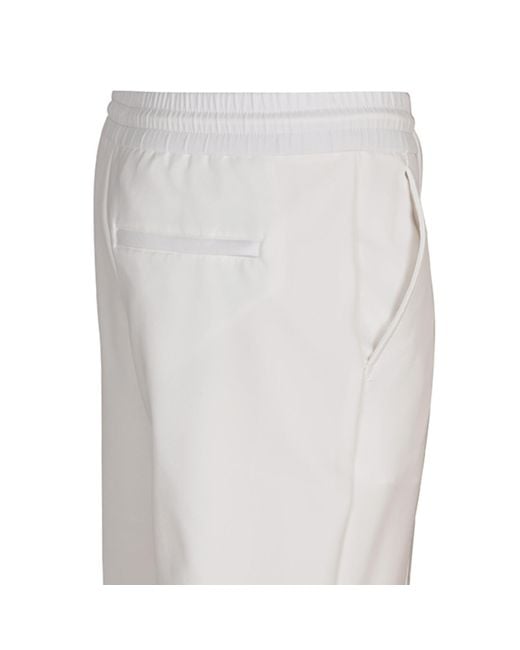 DAVID WEJ White Ashford Relaxed Loose Fit Drawstring Trouser for men
