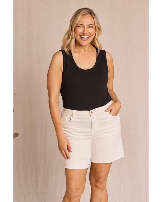 Adrift Clothing White Adrift Denim Cut Off Shorts