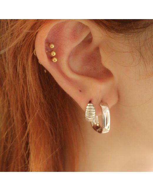 1610Istanbul Pink Minimalist Modern Hoop Earrings