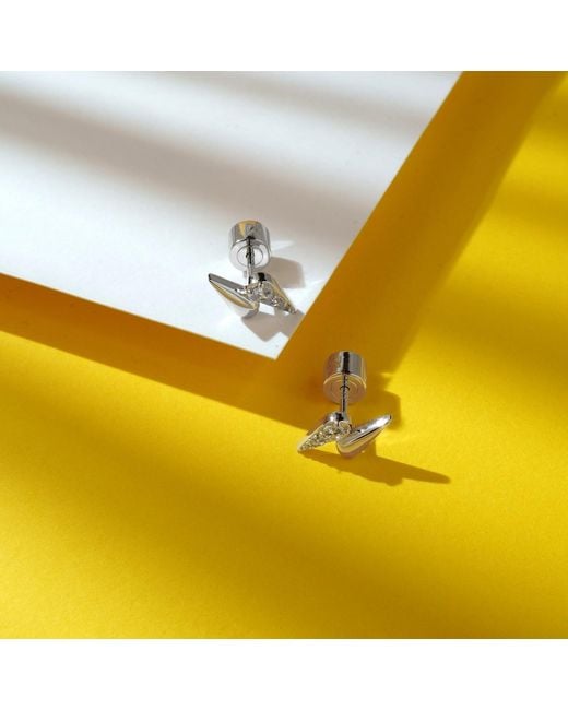 Meulien Metallic Double Waterdrop Stud Earrings