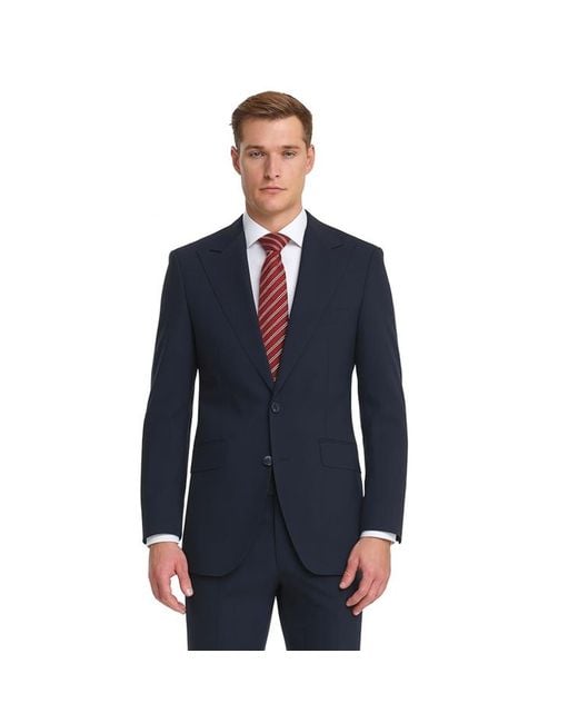 DAVID WEJ Blue Aldo Single Breasted Suit for men