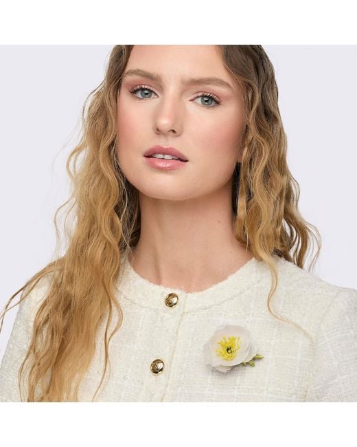 Helena Simon Metallic The Poppy Floral Brooch