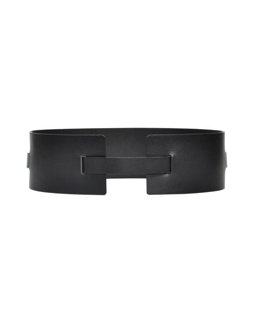 Haute Cuir Black Athea Wide Leather Belt