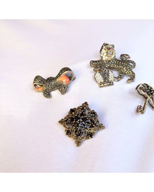 Mineralgems•Studio Pink Vintage Bow Brooch