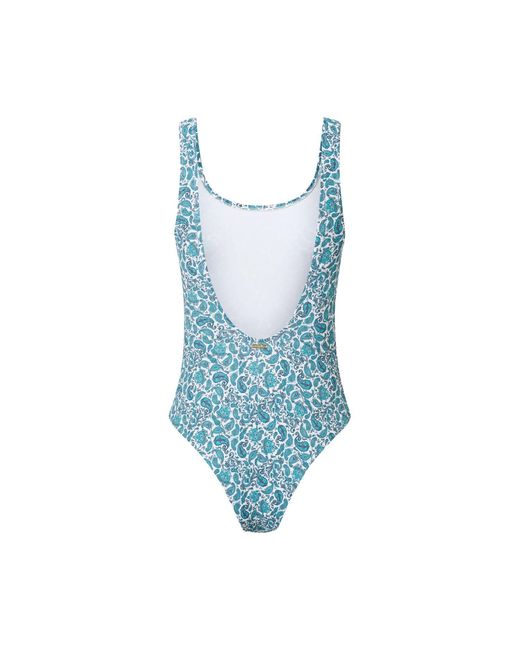 Aqva Swimwear Blue Print Balmins One-Piece Swimsuit