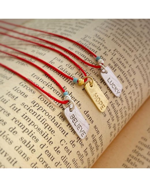 The Pheia Metallic String Hope Necklace