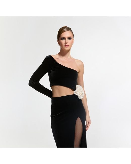 Nur Karaata Black Ritz Rose Dress
