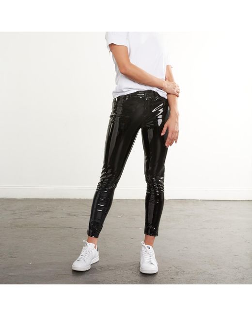 Commando Black Faux Patent Leather Trouser, Slg72