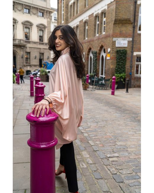 Lioness by Tf Pink Satin Peach Long Tunic