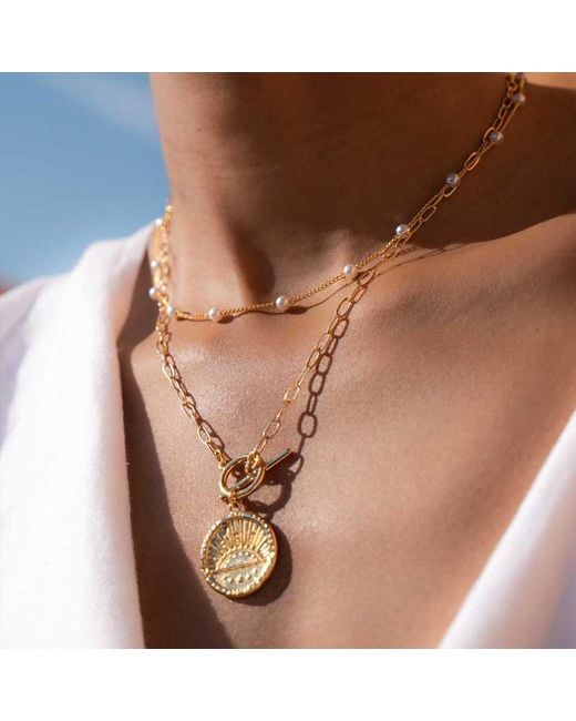 Formation Co. Jewellery Metallic Gaia Pearl Chain Necklace