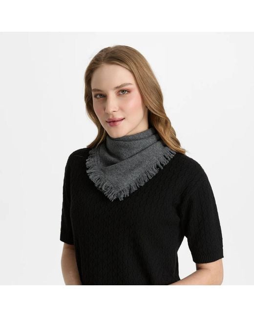 Mohair&Angora Gray Wool Foulard Caria