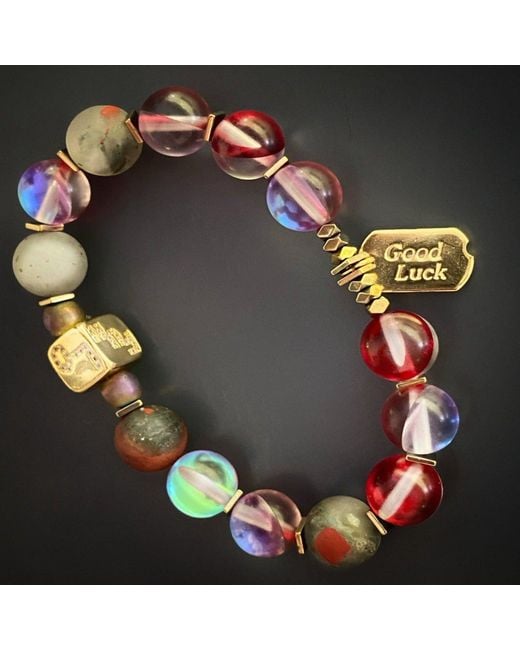 Ebru Jewelry Red Good Luck Cat Eye Love Bead Bracelet