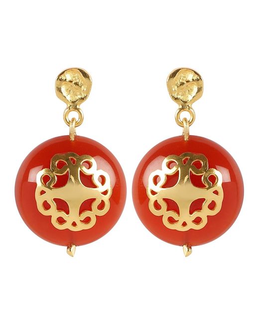 Lila Rasa Metallic Carnelian Necklace Melange