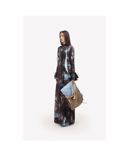 Julia Allert Blue Versatile Transformable Handmade Tie-Belt Light