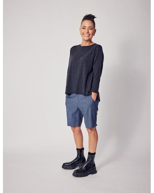 Lindsay Nicholas New York Blue Wellesley Sweater