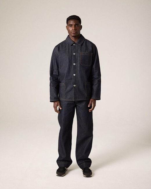 Uskees Blue Overshirt for men