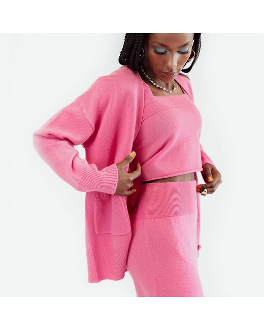 Zenzee Pink Cashmere Mini Skirt