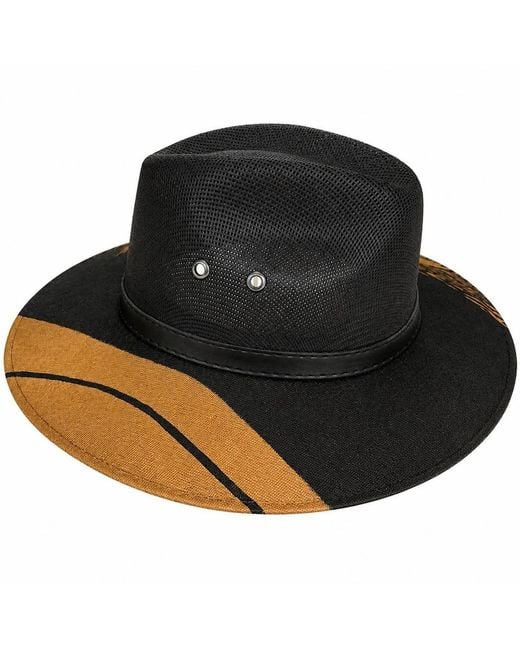 Bella Soul Black Gilded Onyx Painted Jute Hat