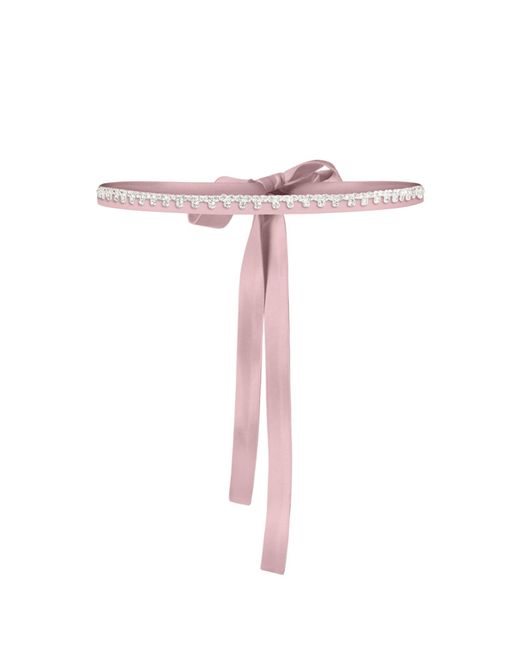 Tia Dorraine Pink Crystal-Embellished Belt