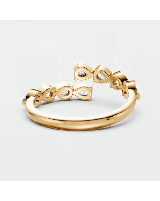 Aya Fine Jewelry Metallic Pear-Cut Lab Diamond Open Wrap Ring