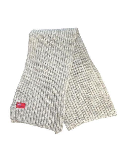 Arthur Beale Gray Neutrals Pure British Wool Scarf for men