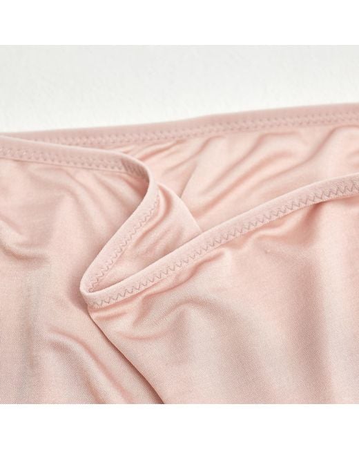 Soft Strokes Silk Pink Set Of Two Knitted Silk Mid Rise French Cut Pantie Shimmer Collection