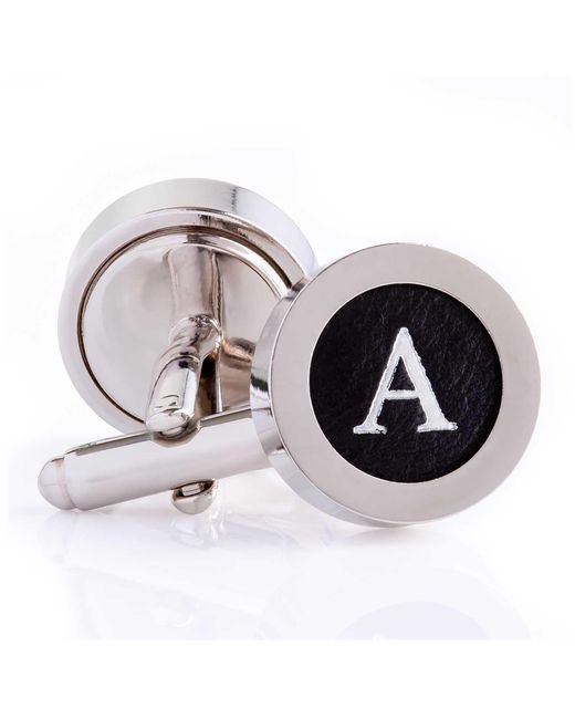 N'damus London Multicolor Regent Leather Letter Cufflinks for men