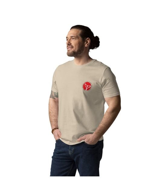 Anchor and Crew Natural Neutrals Desert Dust Think Ocean Eight Japan Gurafiku Organic Cotton T-Shirt for men