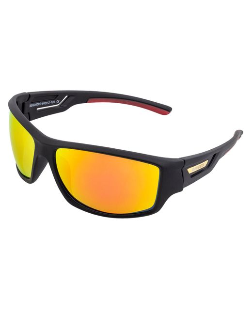 Breed Yellow Aquarius Polarized Tr90 Wrap Sunglasses for men