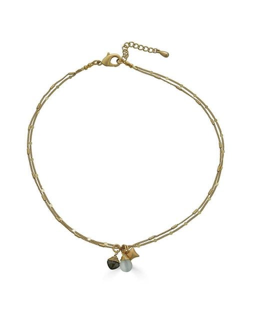 Loni Paul Jewelry Metallic Delicate Labradorite & Cats Eye Necklace