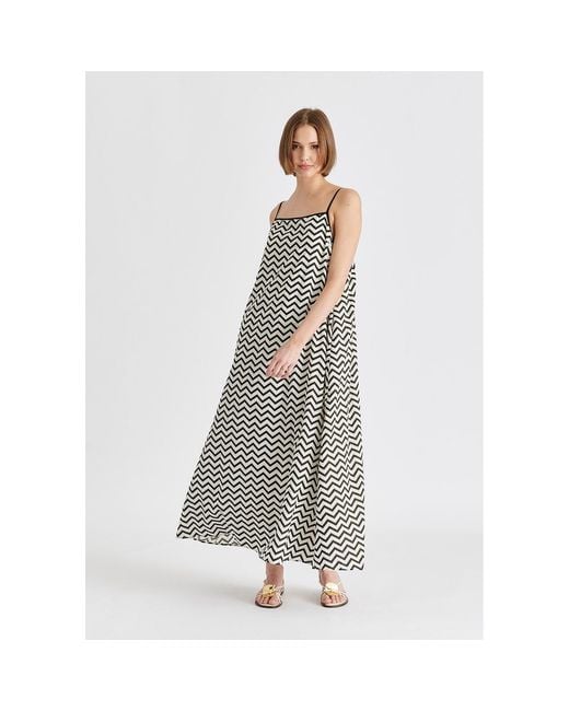 Paisie Multicolor Spaghetti Strap Swing Dress