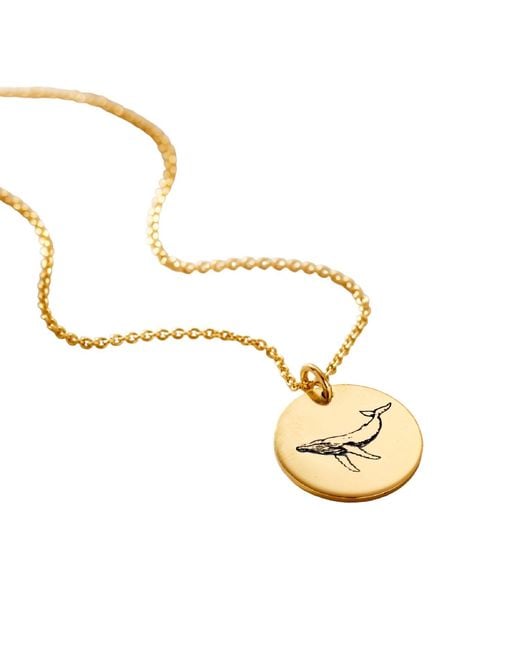 Posh Totty Designs Metallic Plated Whale Spirit Animal Necklace