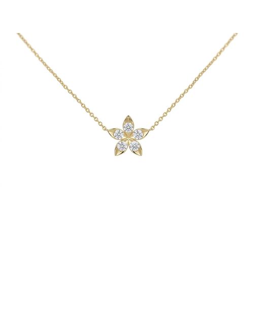 BLOOMTINE | Earth Angel HQ Metallic Mini Bloom Moissanite Vermeil Flower Necklace