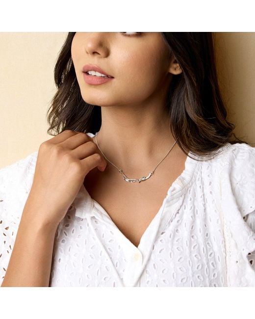 Isla Silver Metallic Riviera Sterling Topaz Necklace