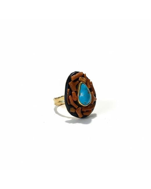 By Virgo Blue Zareen Ring